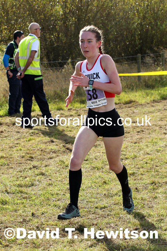 Womens under-17s and under-20s 2021 North Eastern Harrier League, Druridge Bay. Photo: David T. Hewitson/Sports for All Pics